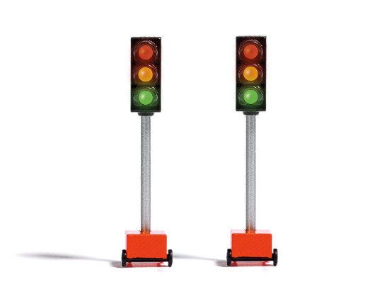 Preview: BUSCH 5451 H0 2 Baustellenampeln LED 
